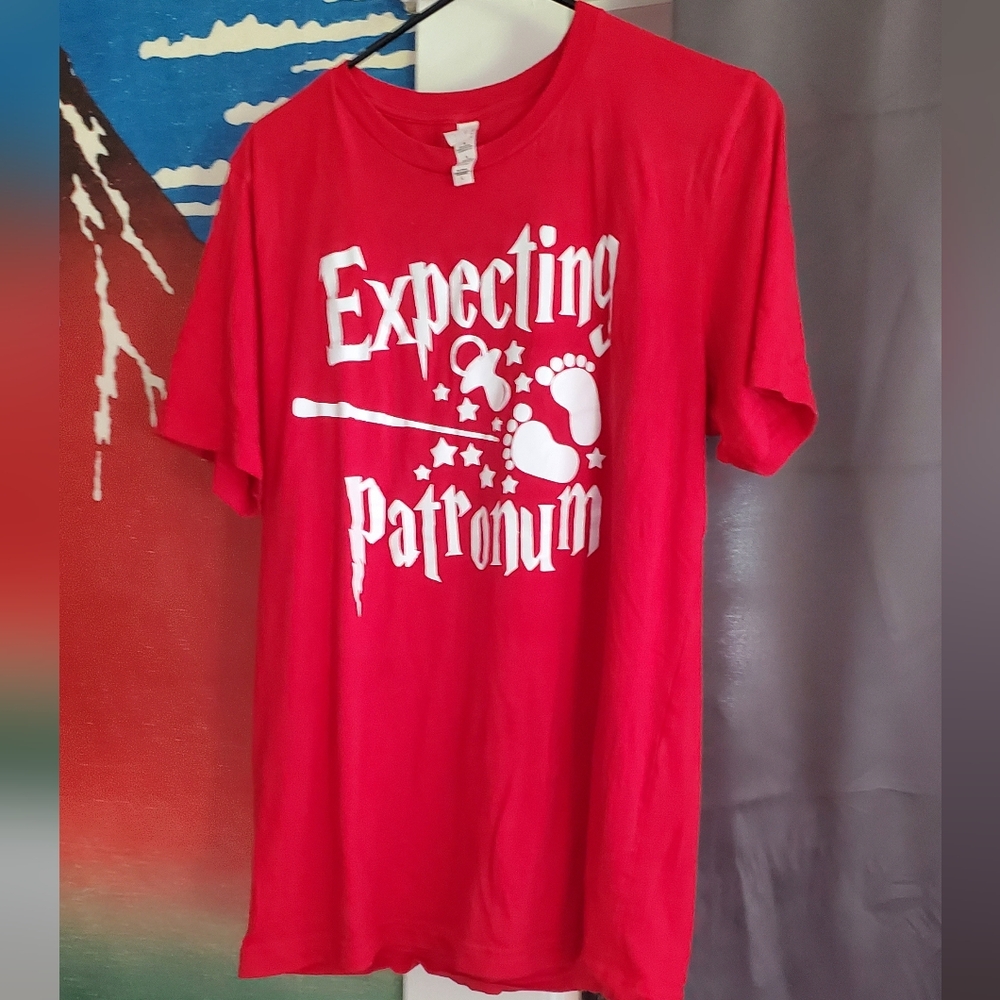 Bella Canvas Red Expecting Patronum Tee